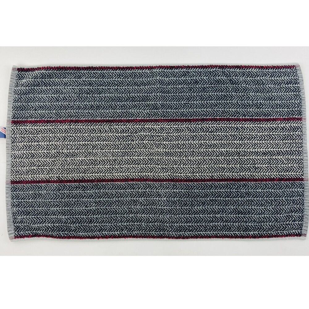 1 Cecil Saydah Hand towel 1970s Black Red Grey European Collection Cotton Arrows